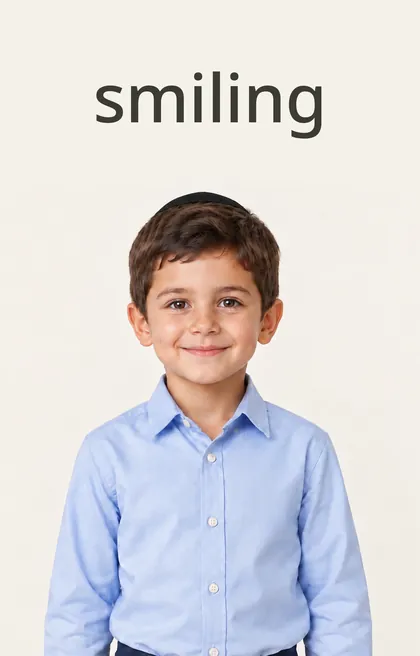 Sample card: smiling
